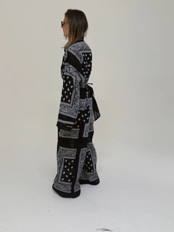 Bandana Wide Pant Black