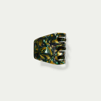 Petite Claw Clip Green Tortoisehell