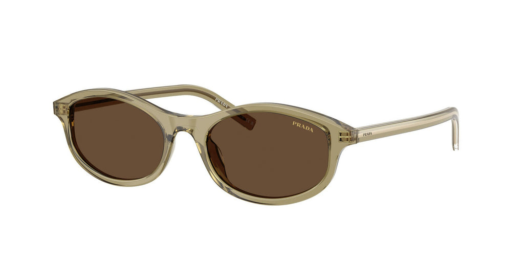 0PRD17S Sunglasses Transparent Loden Dark Brown