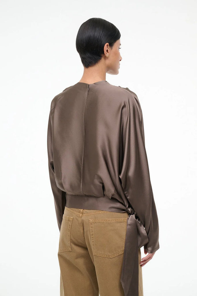 Phoebe Silk Top Truffle