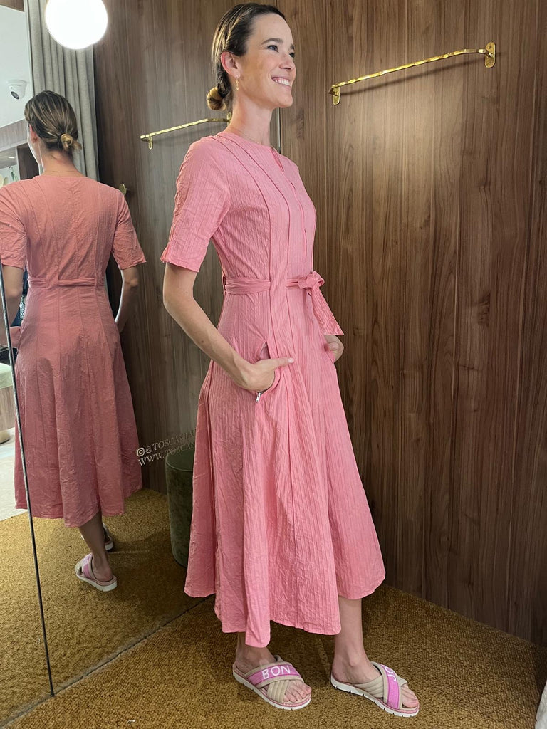 Zipper Dress with Pockets Bubblegum