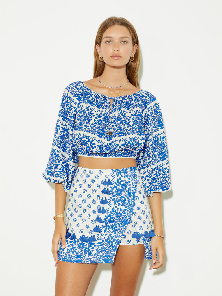 Petale Split Mini Skirt