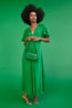 Cape Sleeve Dress Jewel Green