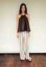 Aftersun Pant Olive and Petal Stripe