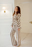 Aftersun Pant Olive and Petal Stripe