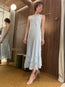 Idra Lace Applique Dress Adriatic