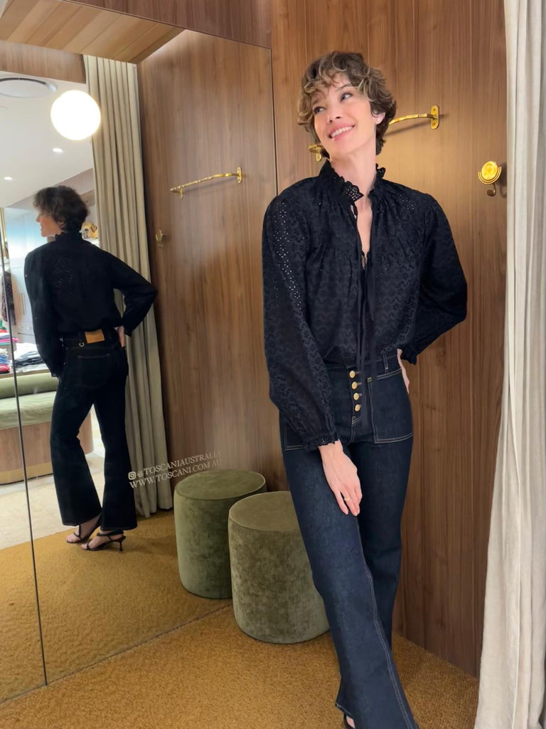Avelie Cotton Blouse Midnight