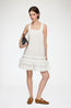 Cotton Poplin U-Neck Mini Dress White