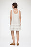 Cotton Poplin U-Neck Mini Dress White