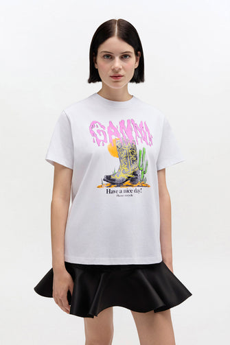 Cotton Jersey Boots T-Shirt
