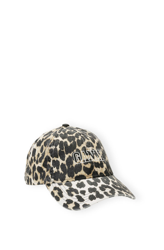 Cotton Canvas Leopard Cap