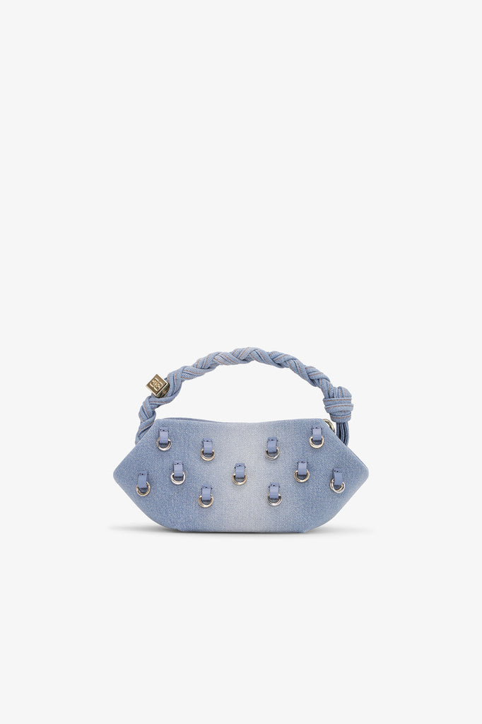 Ganni Bou Bag Mini Washed Denim Charms