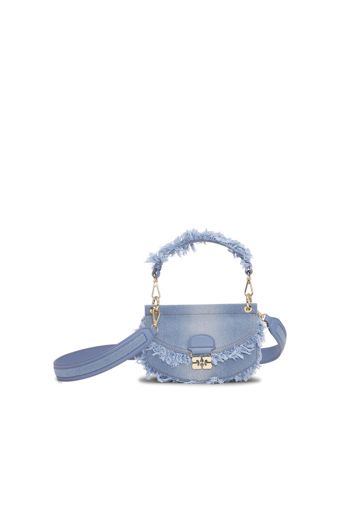 Apo-G Mini Top Handle Denim Raw Edge Bag