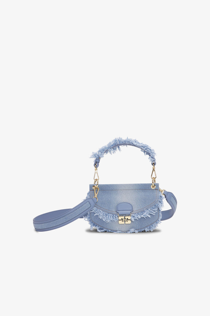 Apo-G Mini Top Handle Denim Raw Edge Bag