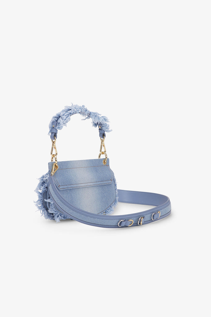 Apo-G Mini Top Handle Denim Raw Edge Bag
