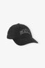 Washed Cotton Canvas Cap Black
