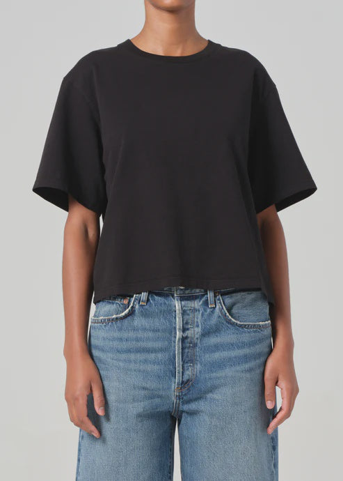 Sulma Drop Shoulder Tee Black