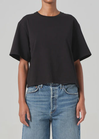 Sulma Drop Shoulder Tee Black