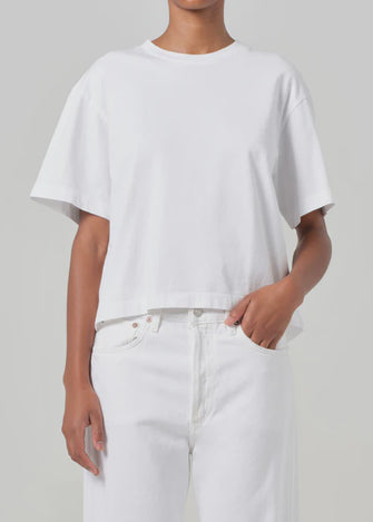 Sulma Drop Shoulder Tee White