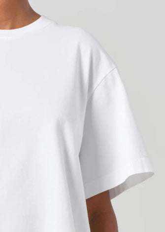 Sulma Drop Shoulder Tee White