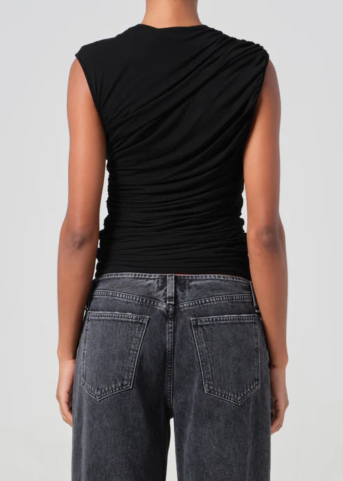 Ester Twist Tank Black