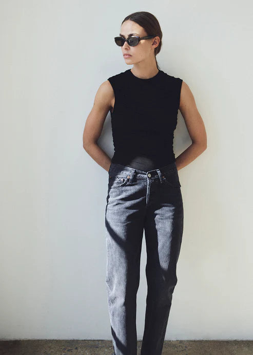 Ester Twist Tank Black