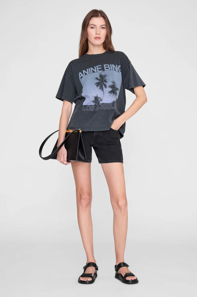 Cade Tee Palm Washed Black