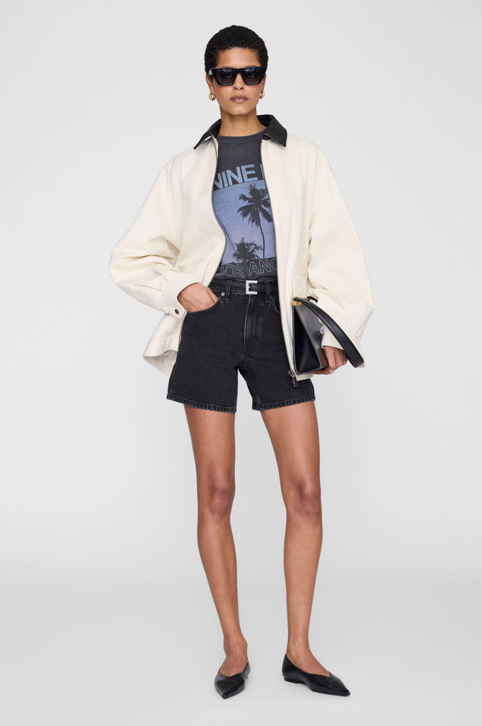 Cade Tee Wildflowers Washed Grey