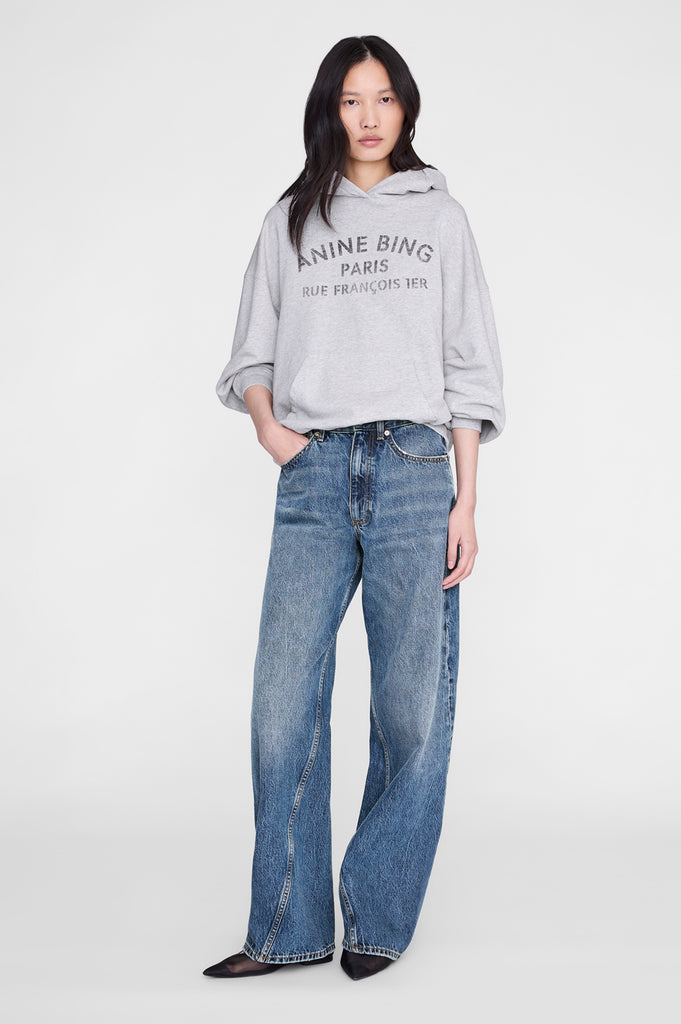 Harvey Sweatshirt Paris Stencil Heather Grey