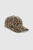 Jeremy Baseball Cap Black and Brown Leopard