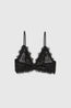 Lace Bra with Trim Black