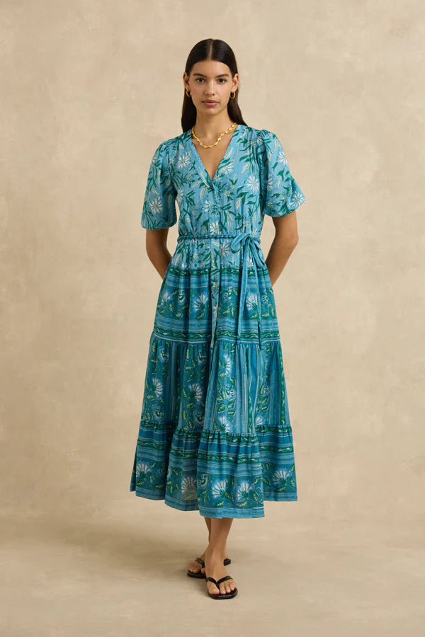 Anyeta Dress Spring Daisy Blue