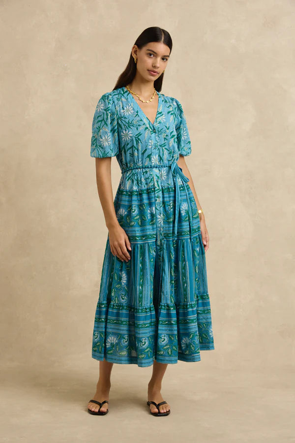 Anyeta Dress Spring Daisy Blue