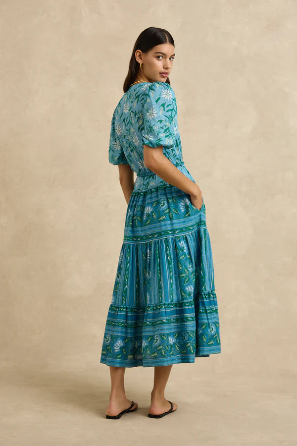 Anyeta Dress Spring Daisy Blue