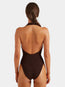 Adriana Beaded Swim Metallic Chocolate