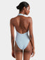 Adriana Beaded Swim Metallic Ice Blue