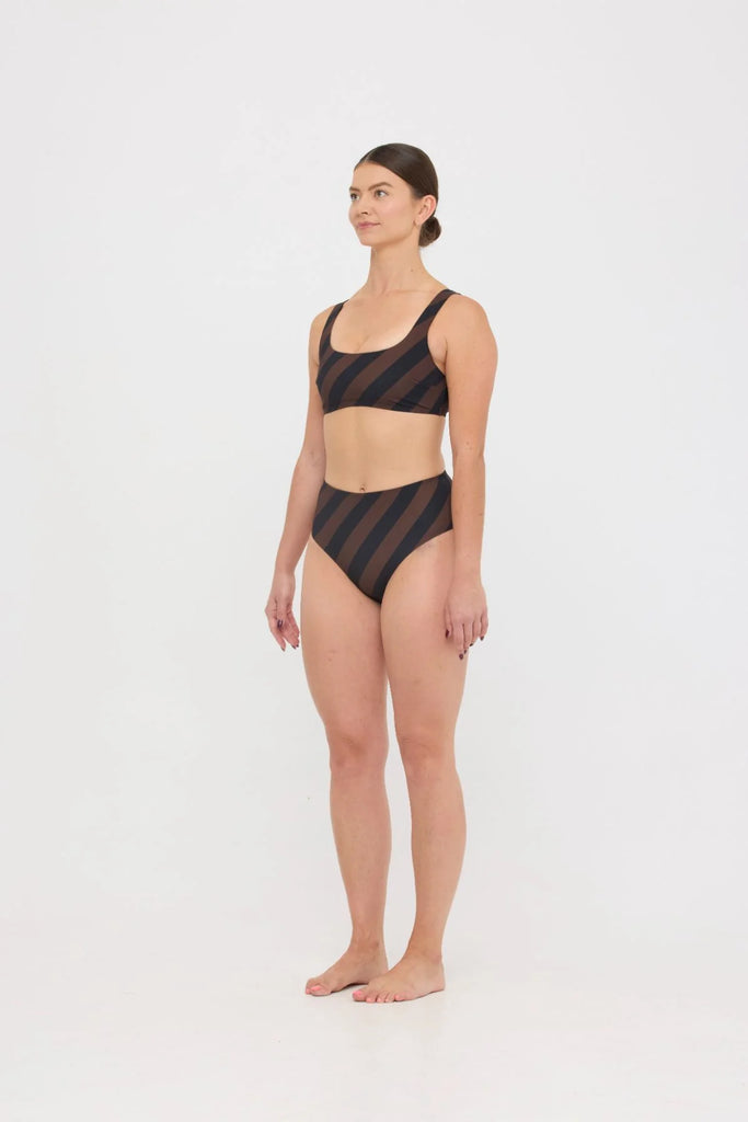 Chilli Swim Crop Espresso Black
