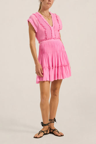 Augean Dress Pink Silk