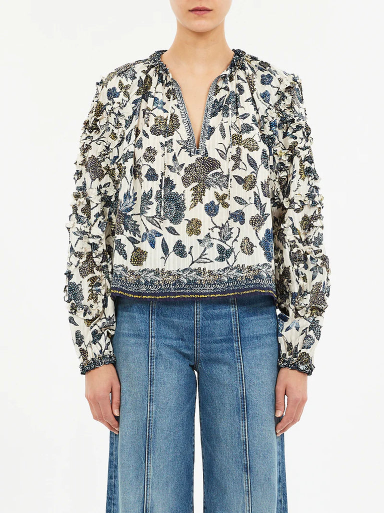 Azrou Blouse in Porcelain