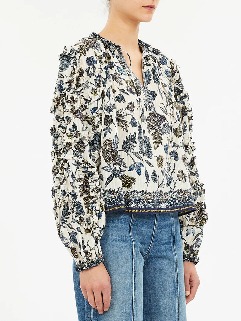 Azrou Blouse in Porcelain