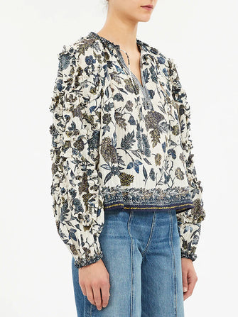 Azrou Blouse in Porcelain