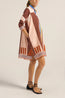 Artemis Shirt Dress Pink Brown Sarong Voile