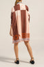 Artemis Shirt Dress Pink Brown Sarong Voile