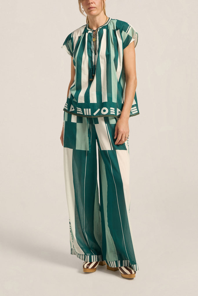 Ossa Top Green Sarong Voile
