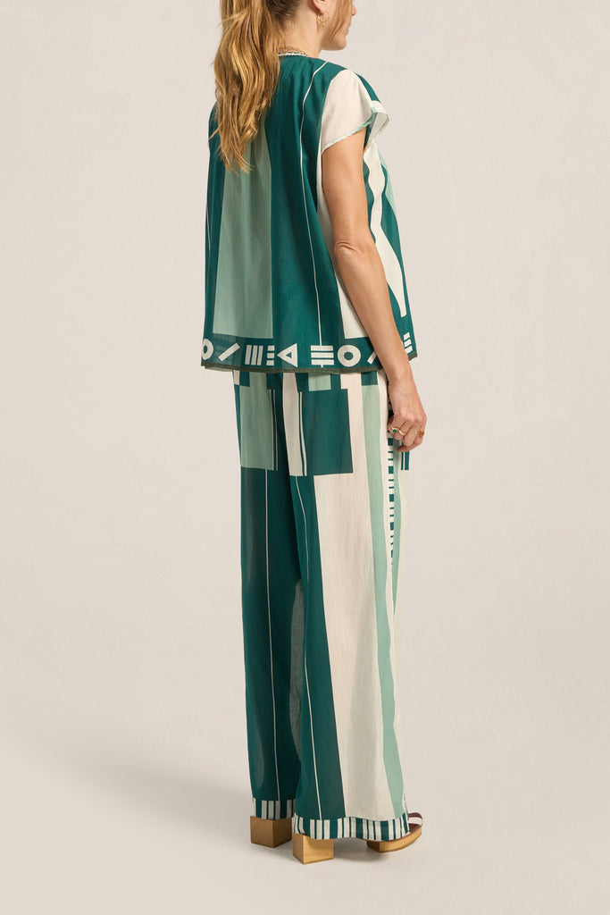 Ossa Top Green Sarong Voile