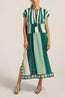 Thaddeus Caftan Green Sarong Voile
