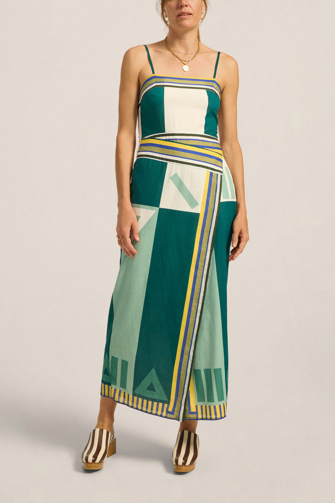 Aethra Dress Green Sarong Voile