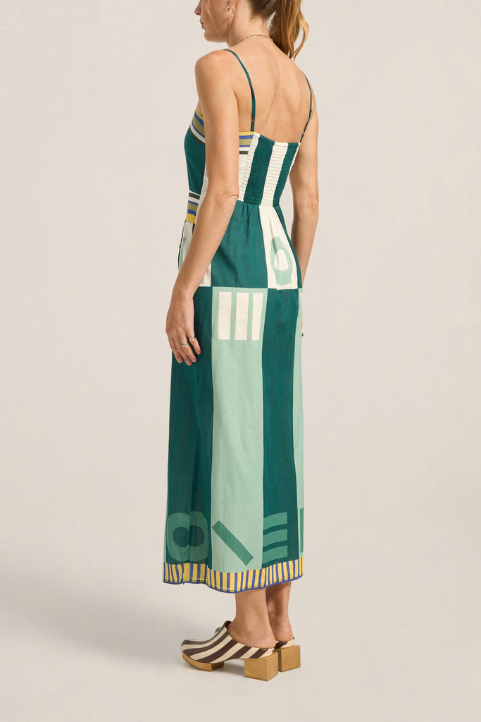 Aethra Dress Green Sarong Voile