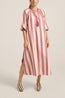 Priam Caftan Pink Mykonos Stripe