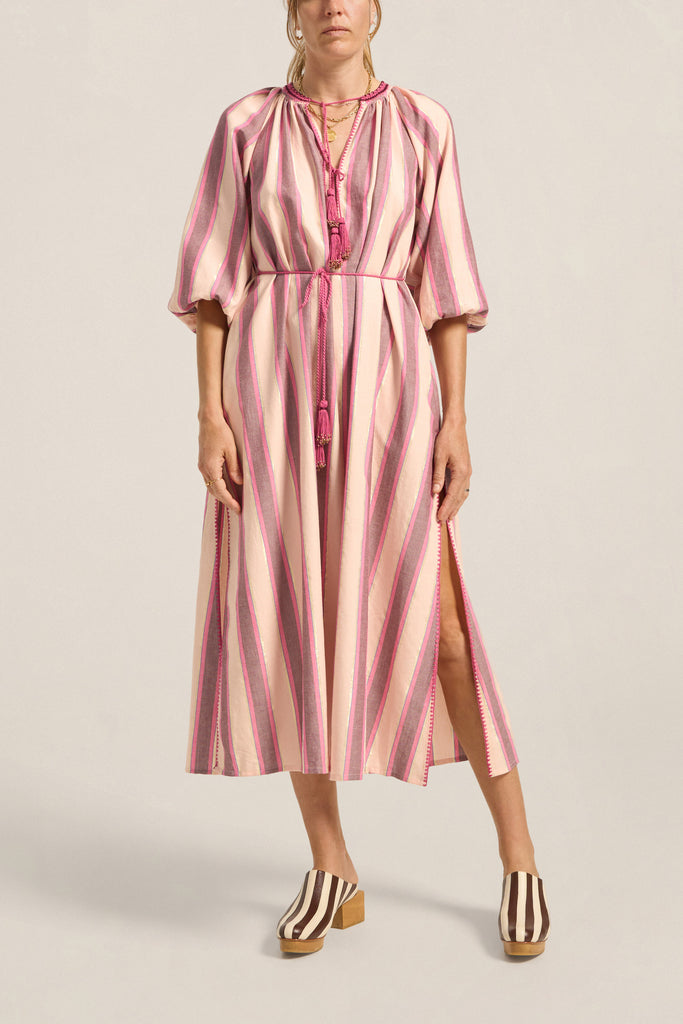Priam Caftan Pink Mykonos Stripe